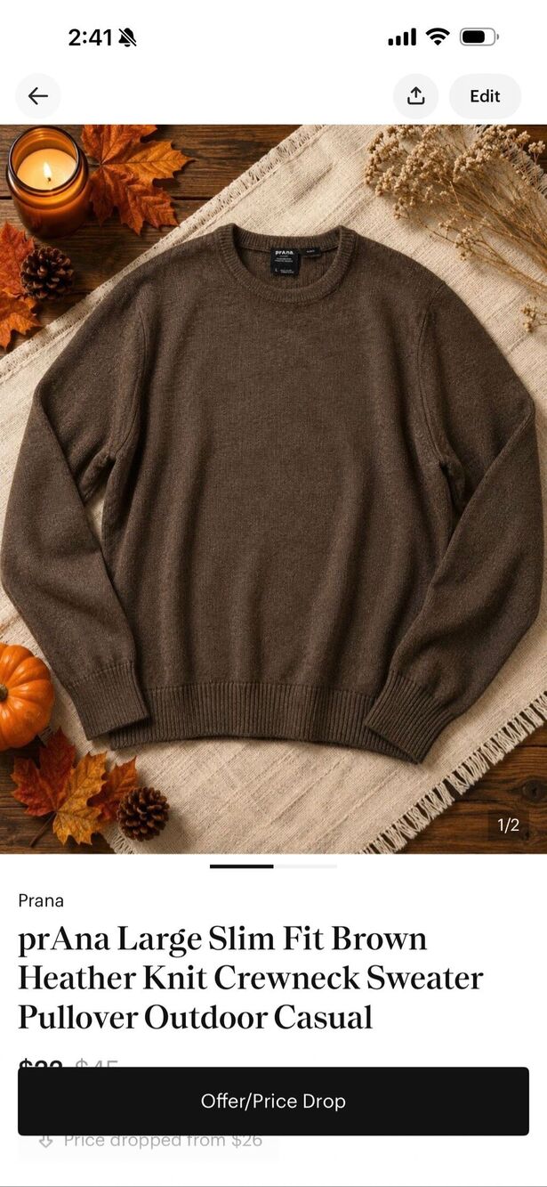 Banana Republic Women’s Large Charcoal Gray Cowl Neck Textured Knit Sweater